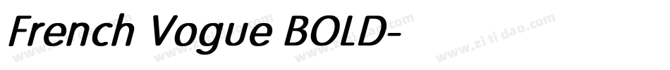 French Vogue BOLD字体转换